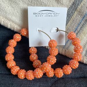 Orange Sparkle Ball Hoop, NWT